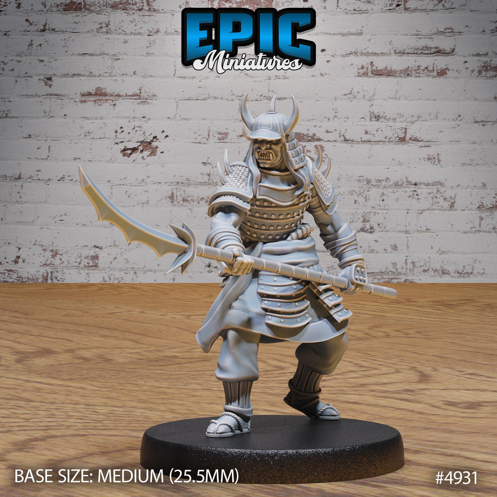 Oni Samurai Option #4931 front DND miniature Legends of the East 16k resin
