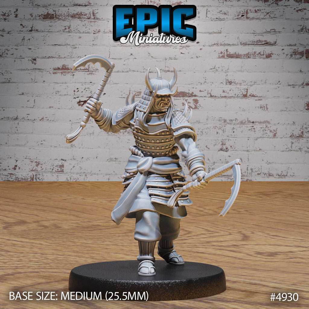 Oni Samurai Option #4930 front DND miniature Legends of the East 16k resin