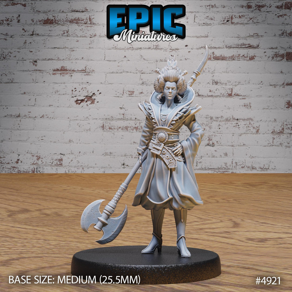 Warrior Empress Option #4921 front DND miniature Legends of the East 16k resin