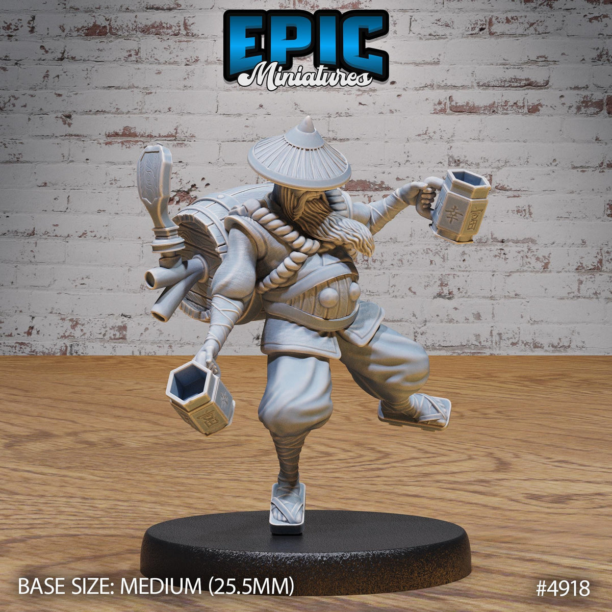 Drunk Master Option #4918 front DND miniature Legends of the East 16k resin