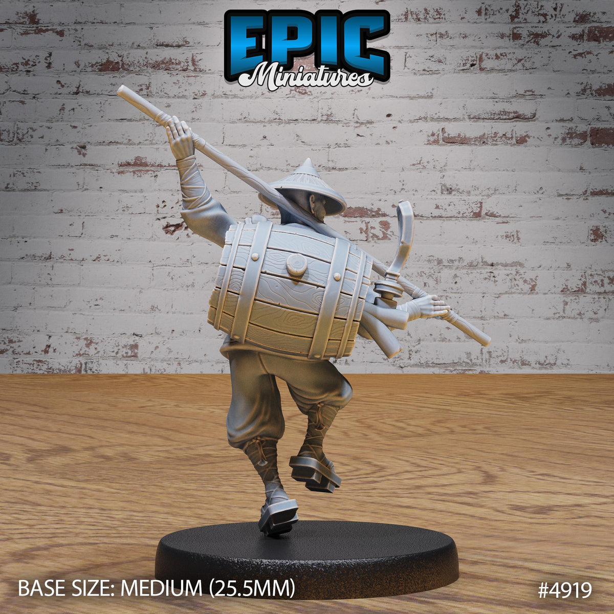 Drunk Master Option #4919 back DND miniature Legends of the East 16k resin