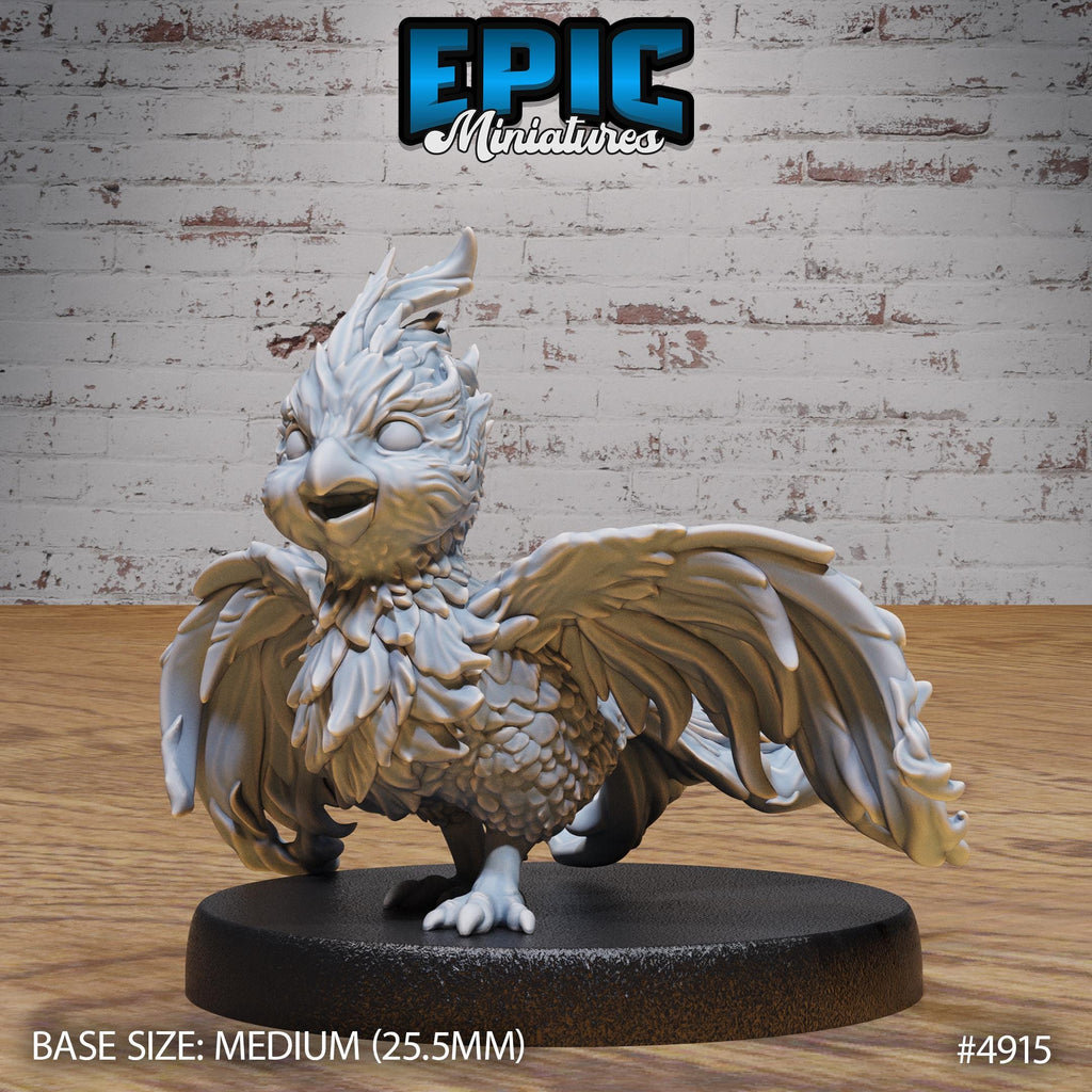 Phoenix Hatchling 1 large size front DND miniature Legends of the East 16k resin