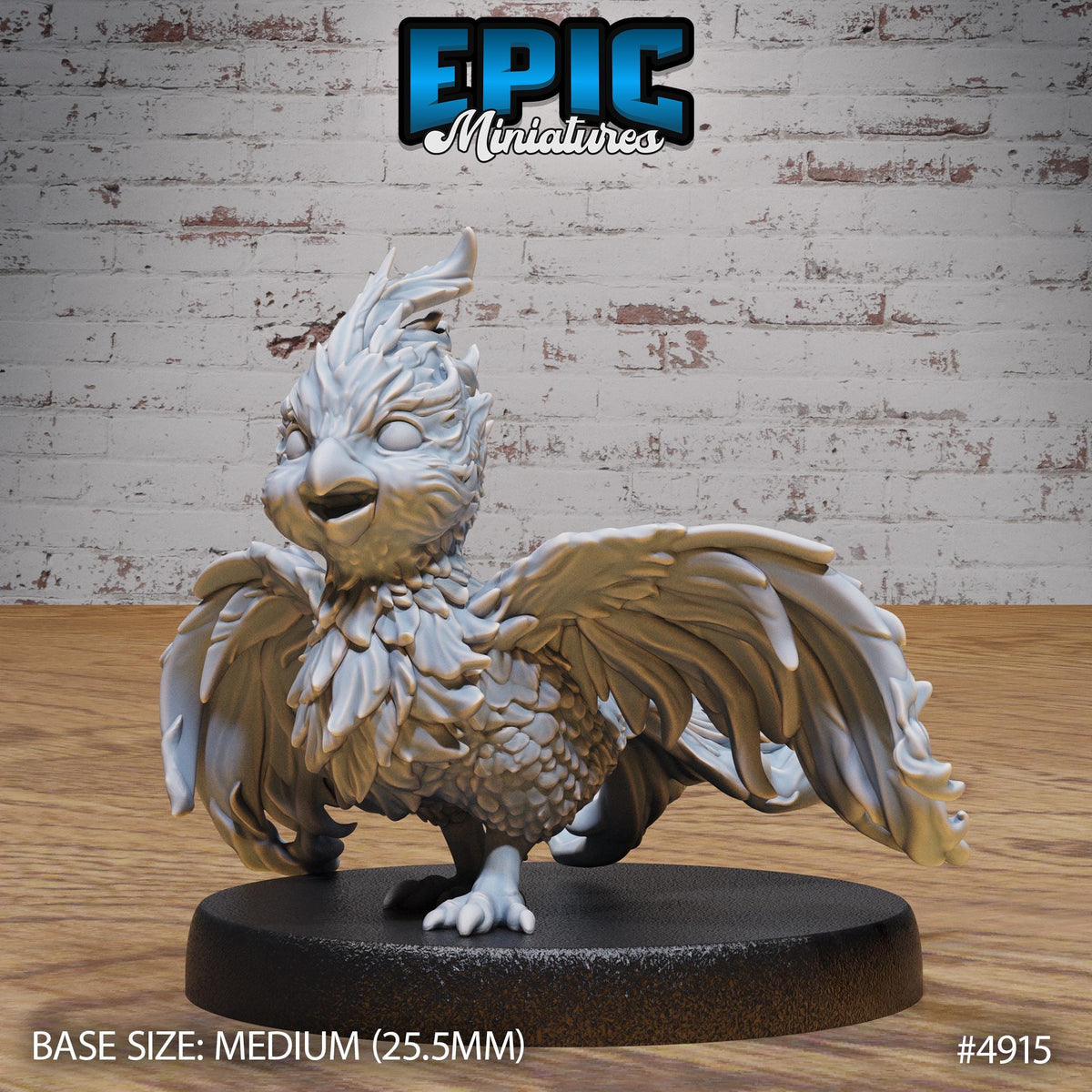 Phoenix Hatchling 1 large size front DND miniature Legends of the East 16k resin