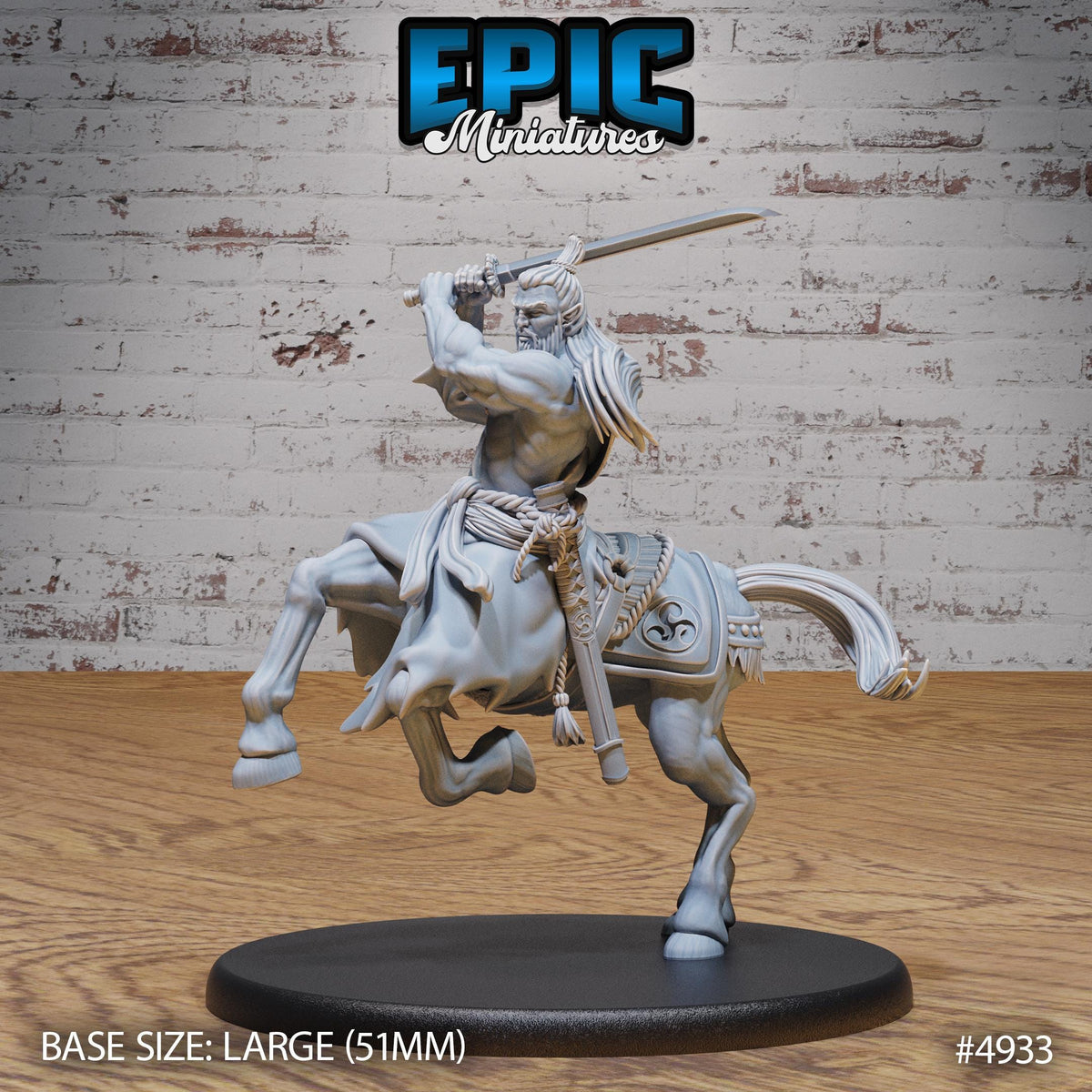 Bushi Centaur Option #4933 front DND miniature Legends of the East 16k resin