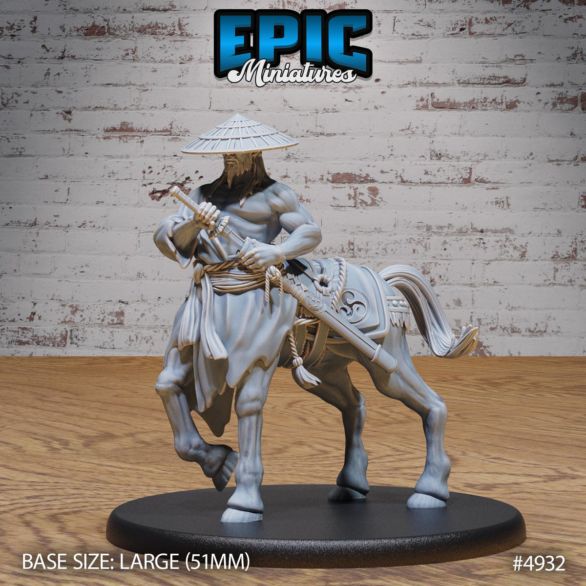 Bushi Centaur Option #4932 front DND miniature Legends of the East 16k resin