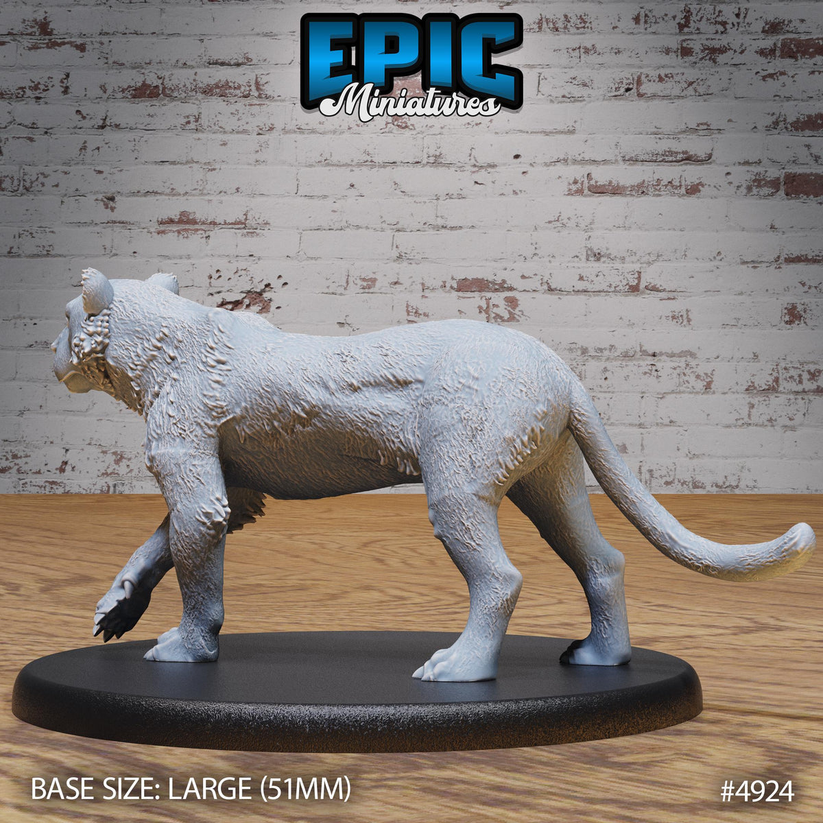 Tiger Option #4924 back DND miniature Legends of the East 16k resin
