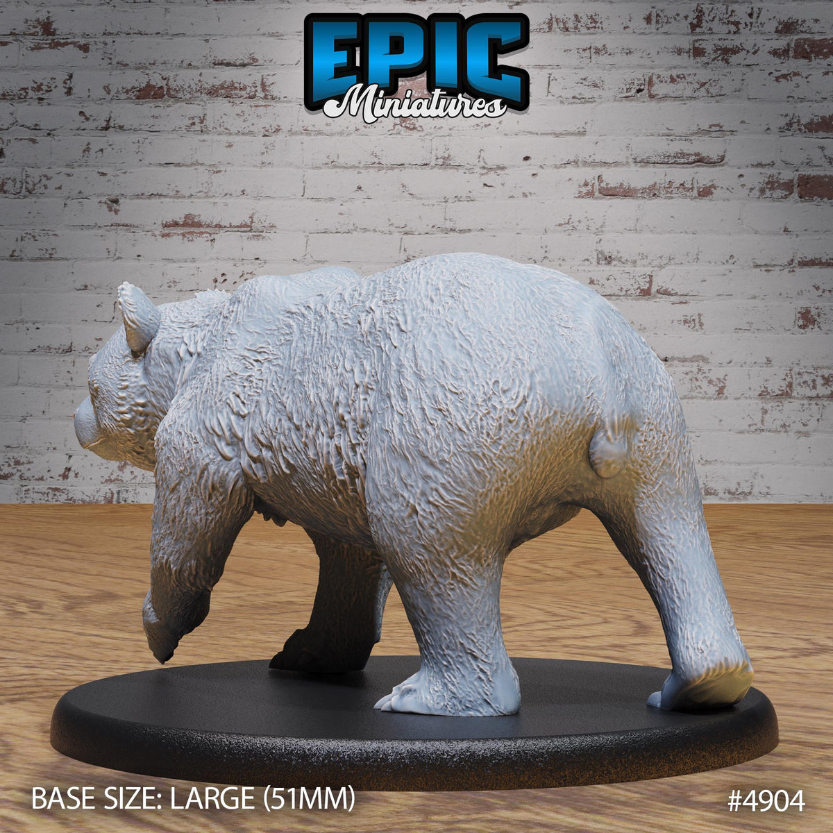 Panda Bear Option #4904 back DND miniature Legends of the East 16k resin