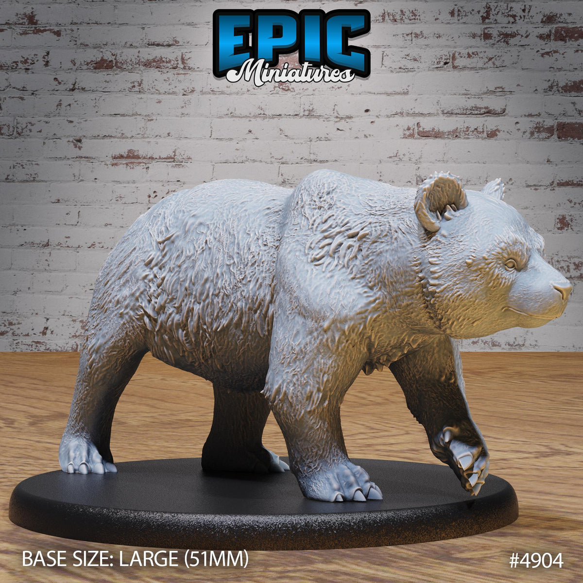 Panda Bear Option #4904 front DND miniature Legends of the East 16k resin