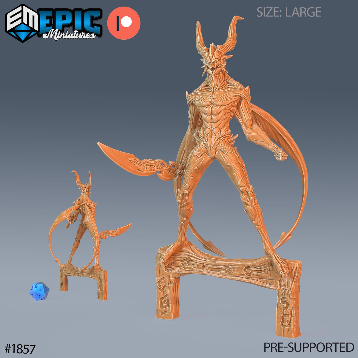 Arch Devil Option #1857 front DND miniature Deadly Sins 16k resin