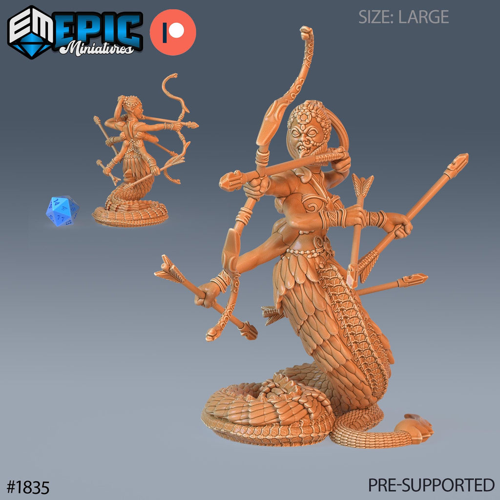 Marilith Option #1835 front DND miniature Deadly Sins 16k resin
