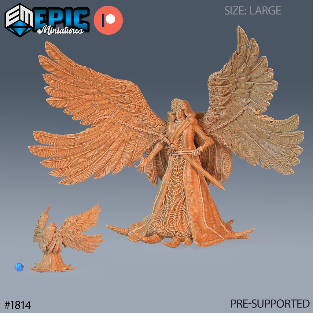 Corrupted Seraphim Angel Option #1814 front DND miniature Deadly Sins 16k resin