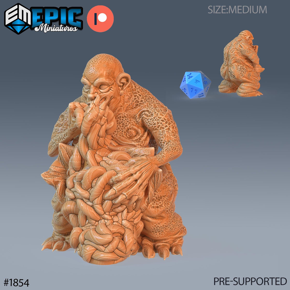 Mane Demon Option #1854 front DND miniature Deadly Sins 16k resin