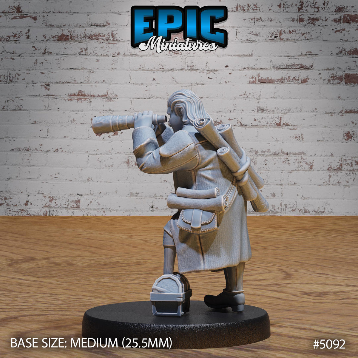 Halfling Ship Captain Option #5092 back DND miniature Halfling Meadows 16k resin