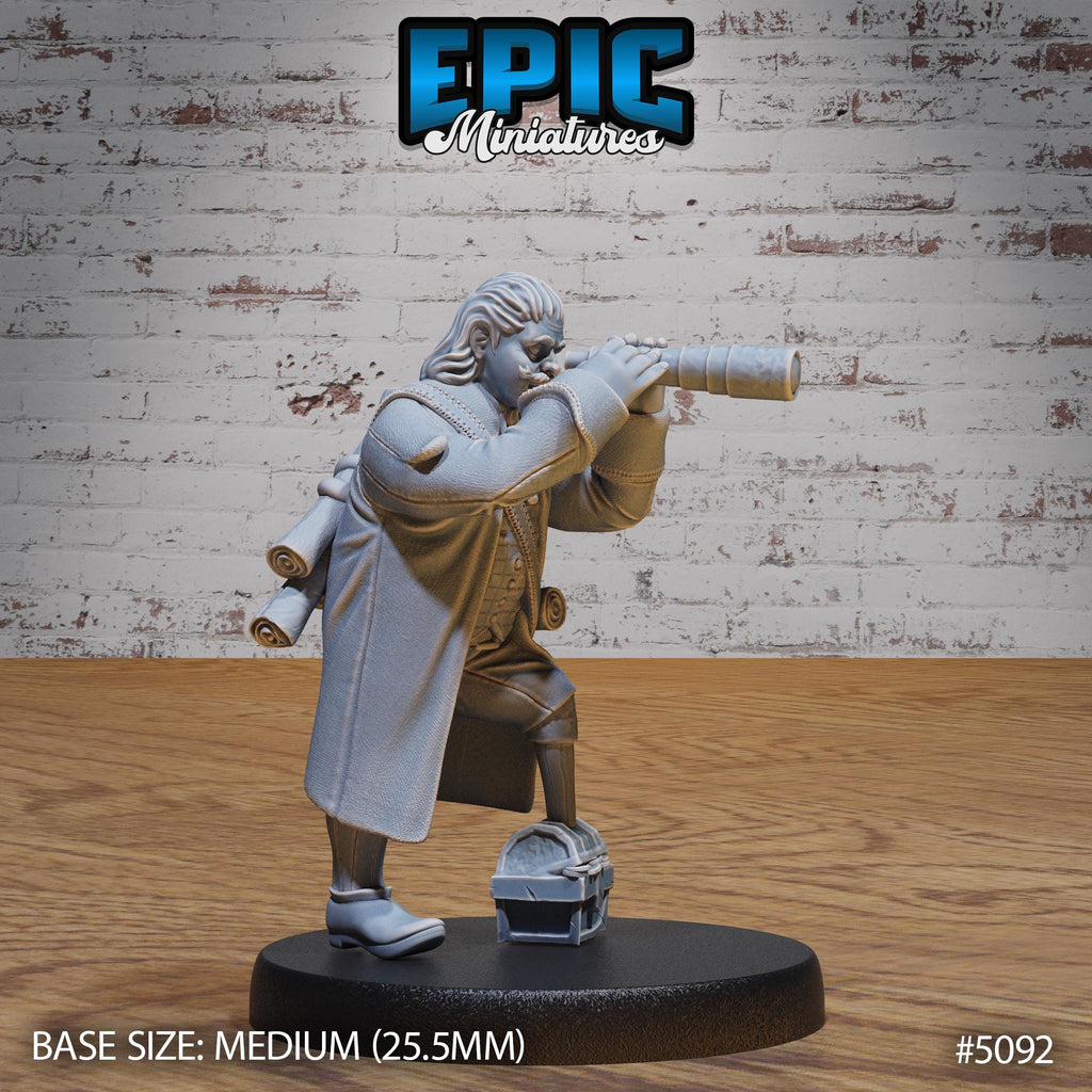 Halfling Ship Captain Option #5092 front DND miniature Halfling Meadows 16k resin