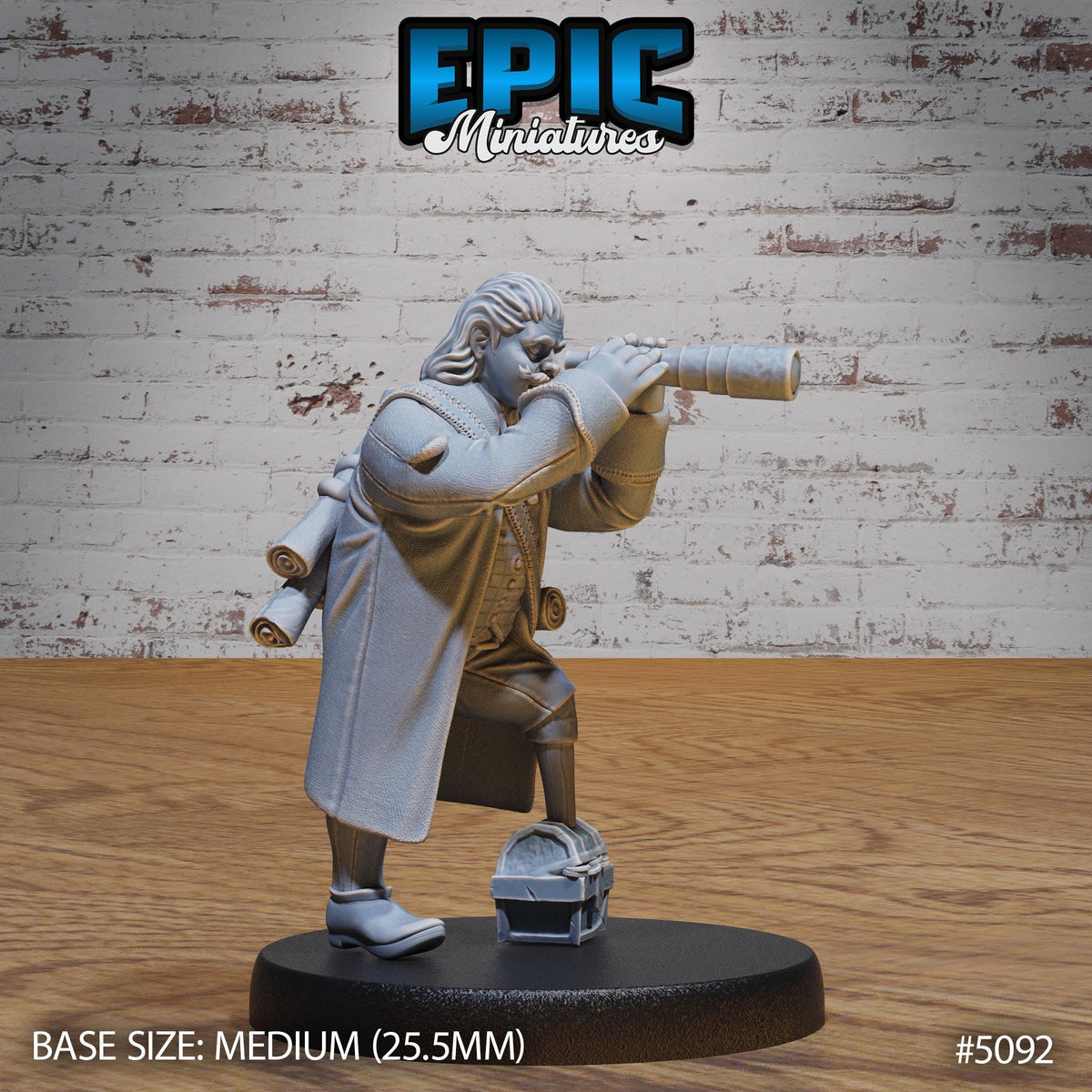 Halfling Ship Captain Option #5092 front DND miniature Halfling Meadows 16k resin