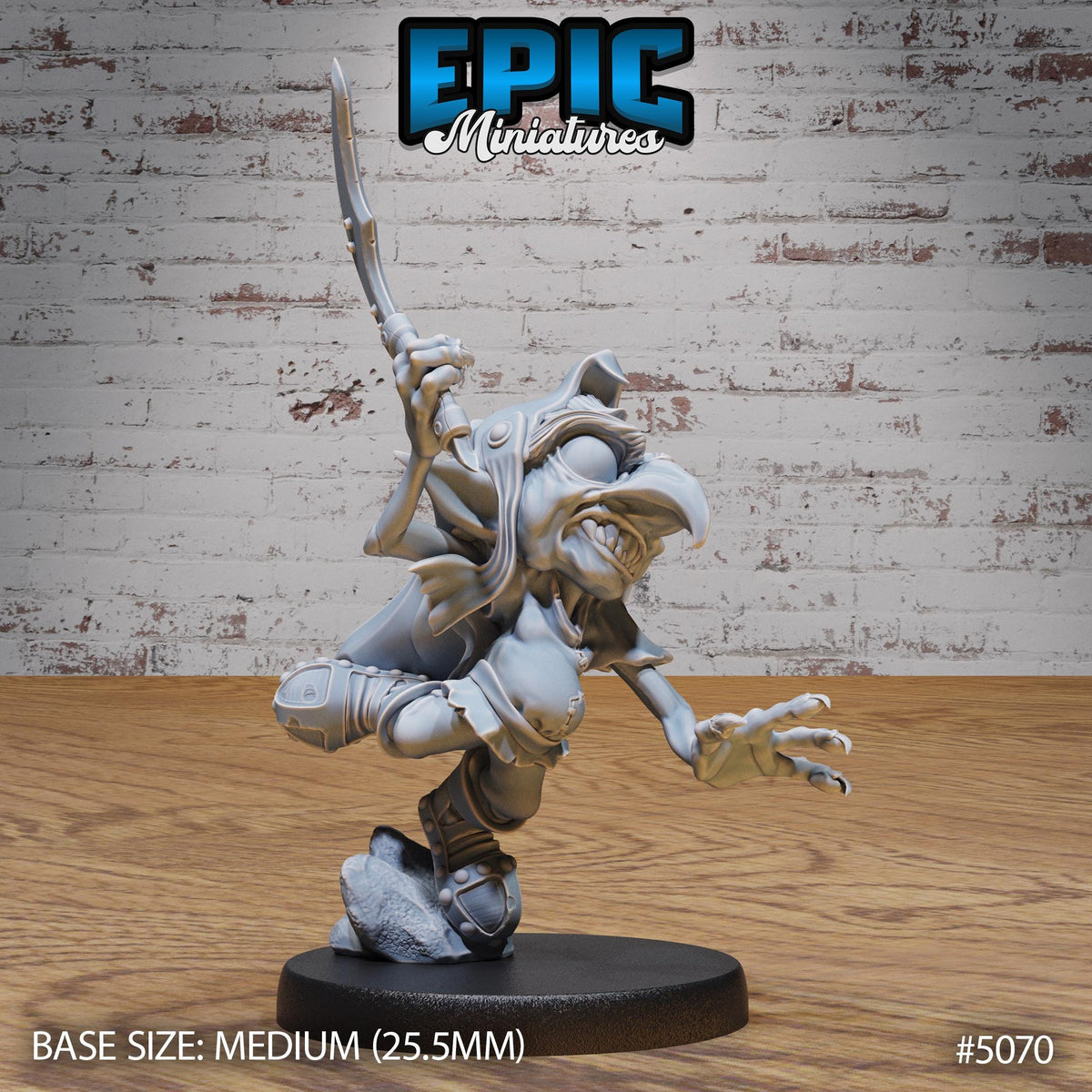 Red Cap Option #5070 front DND miniature Halfling Meadows 16k resin
