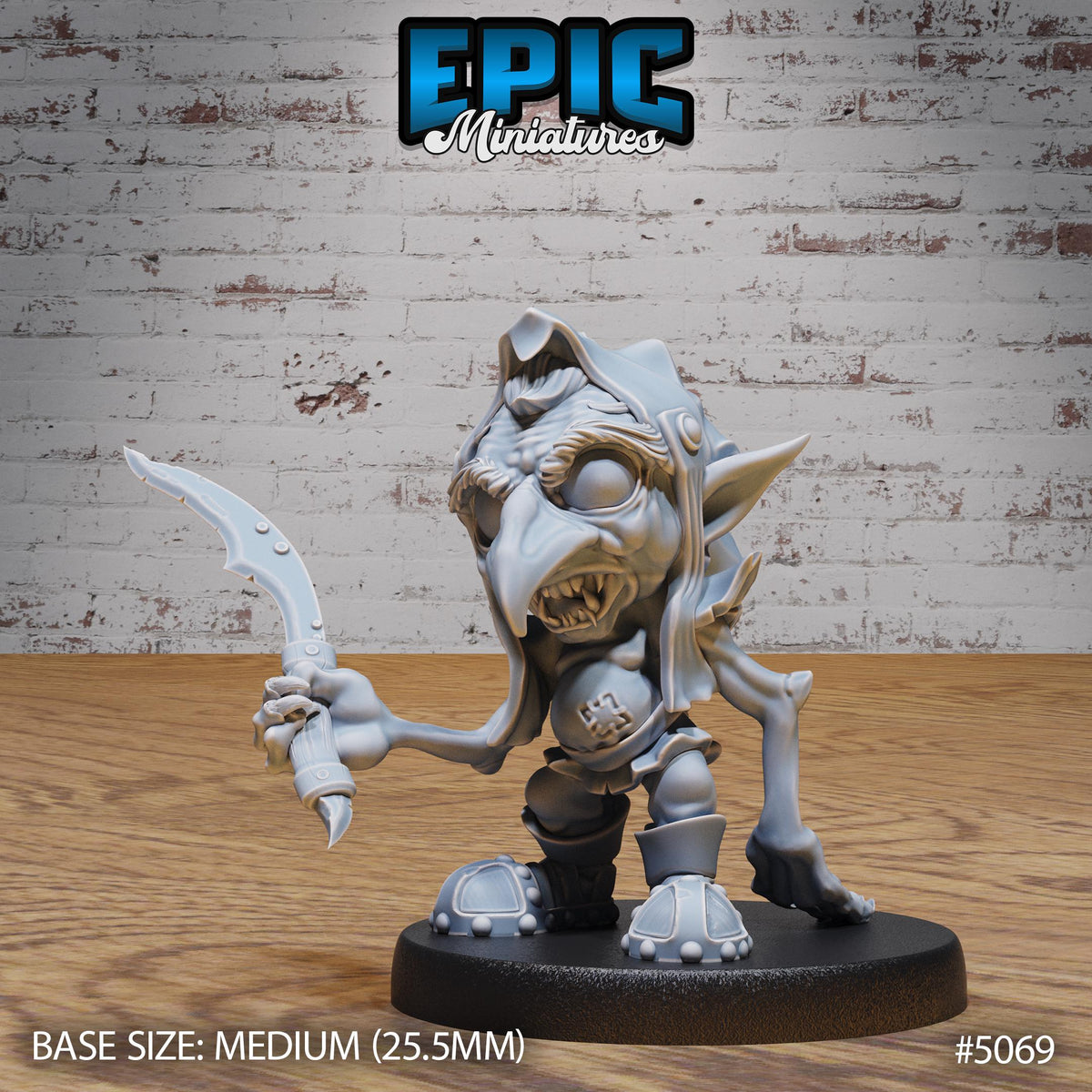 Red Cap Option #5069 (2) front DND miniature Halfling Meadows 16k resin