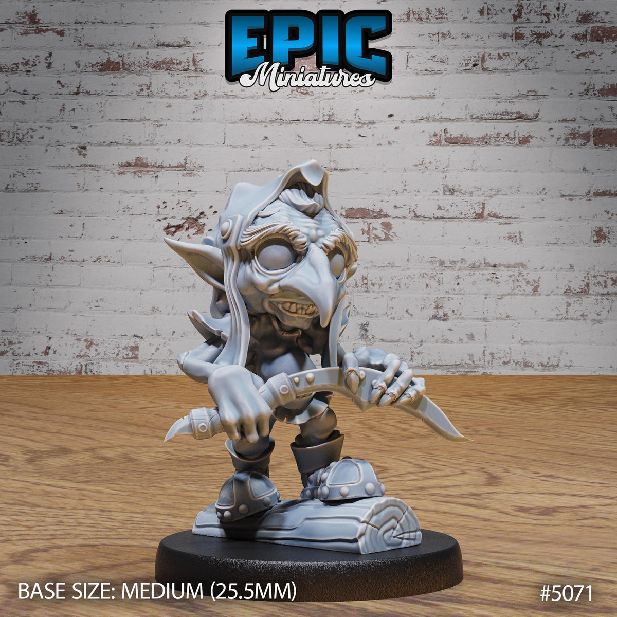 Red Cap Option #5071 front DND miniature Halfling Meadows 16k resin