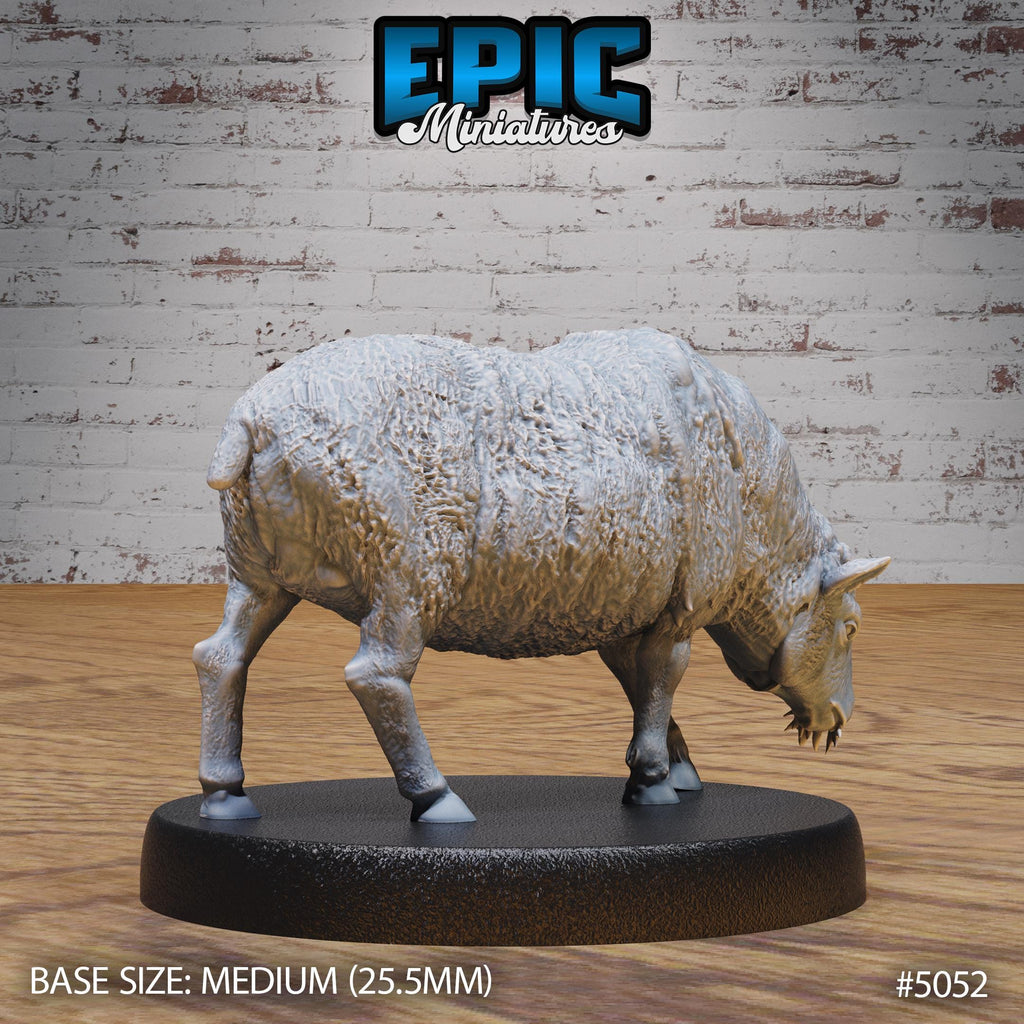 Sheep Option #5052 back DND miniature Halfling Meadows 16k resin