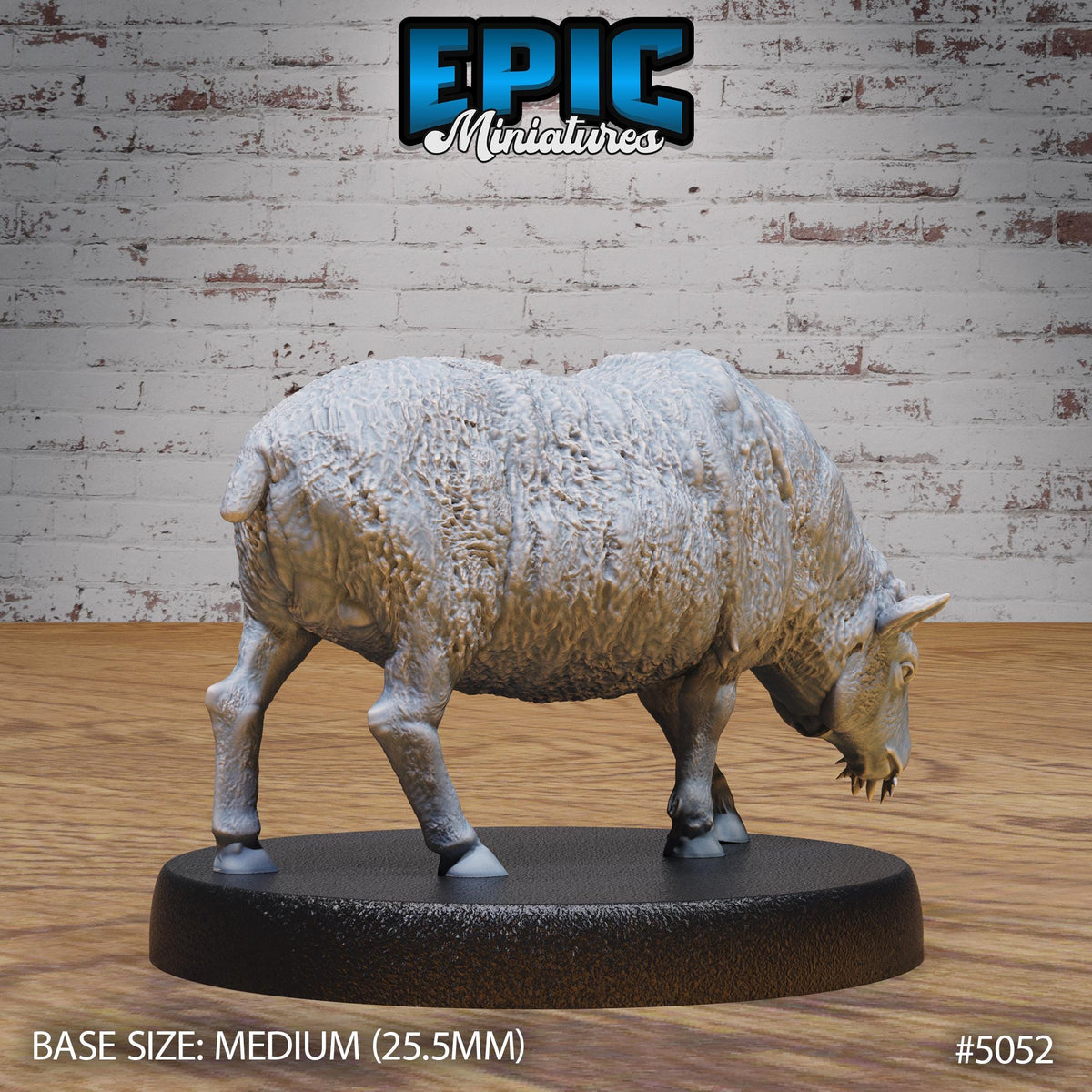 Sheep Option #5052 back DND miniature Halfling Meadows 16k resin