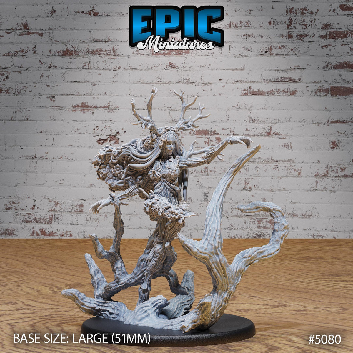 Treant Female Option #5080 front DND miniature Halfling Meadows 16k resin