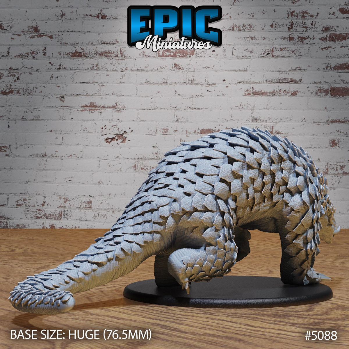 Giant Armadillo Option #5088 back DND miniature Halfling Meadows 16k resin