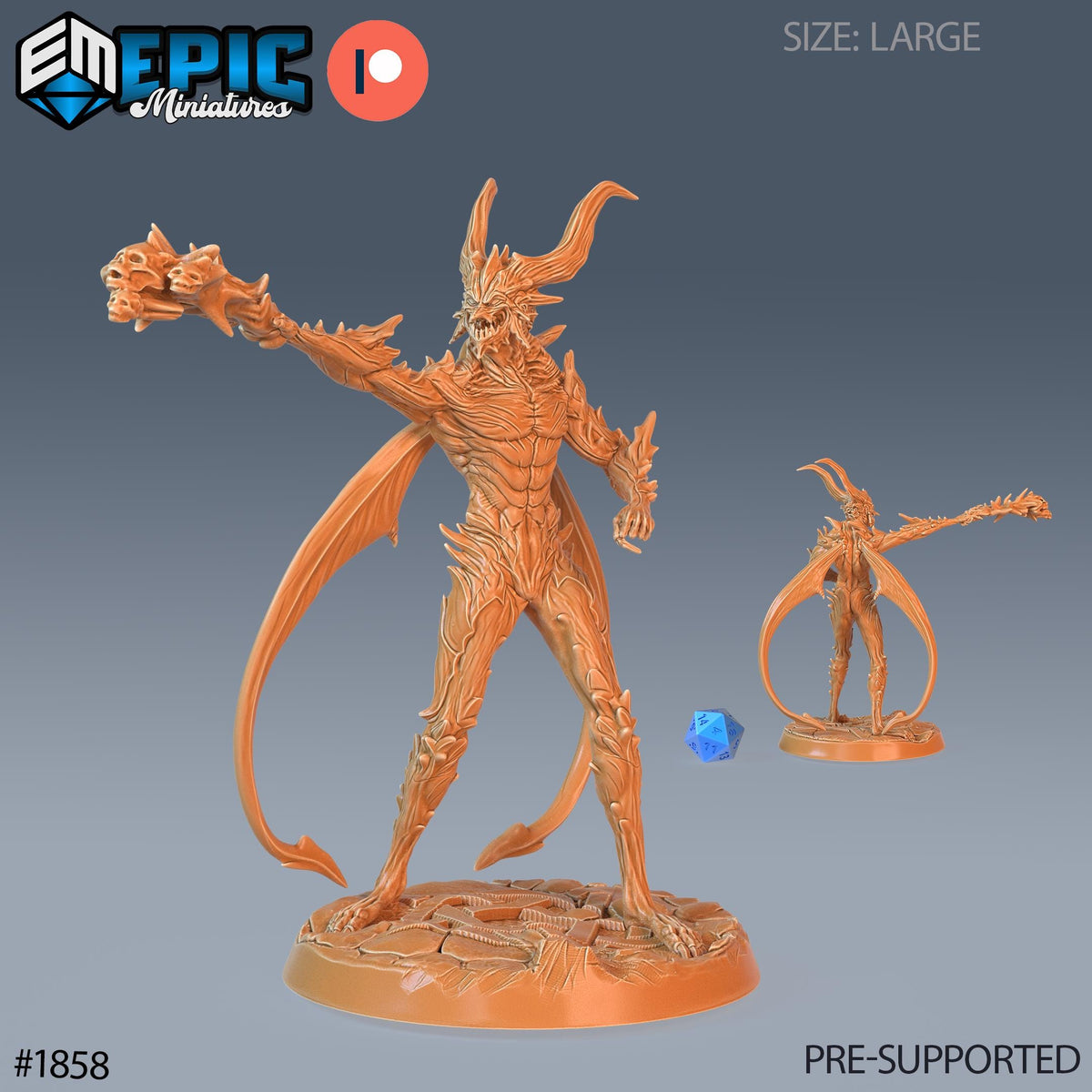 Arch Devil Option #1858 front DND miniature Deadly Sins 16k resin