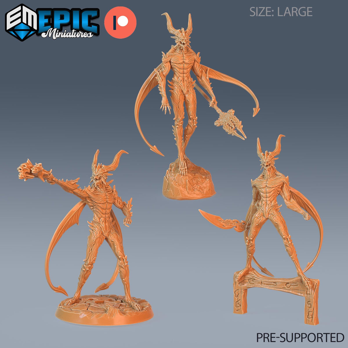 Arch Devil Set of 3 DND miniatures group photo Deadly Sins