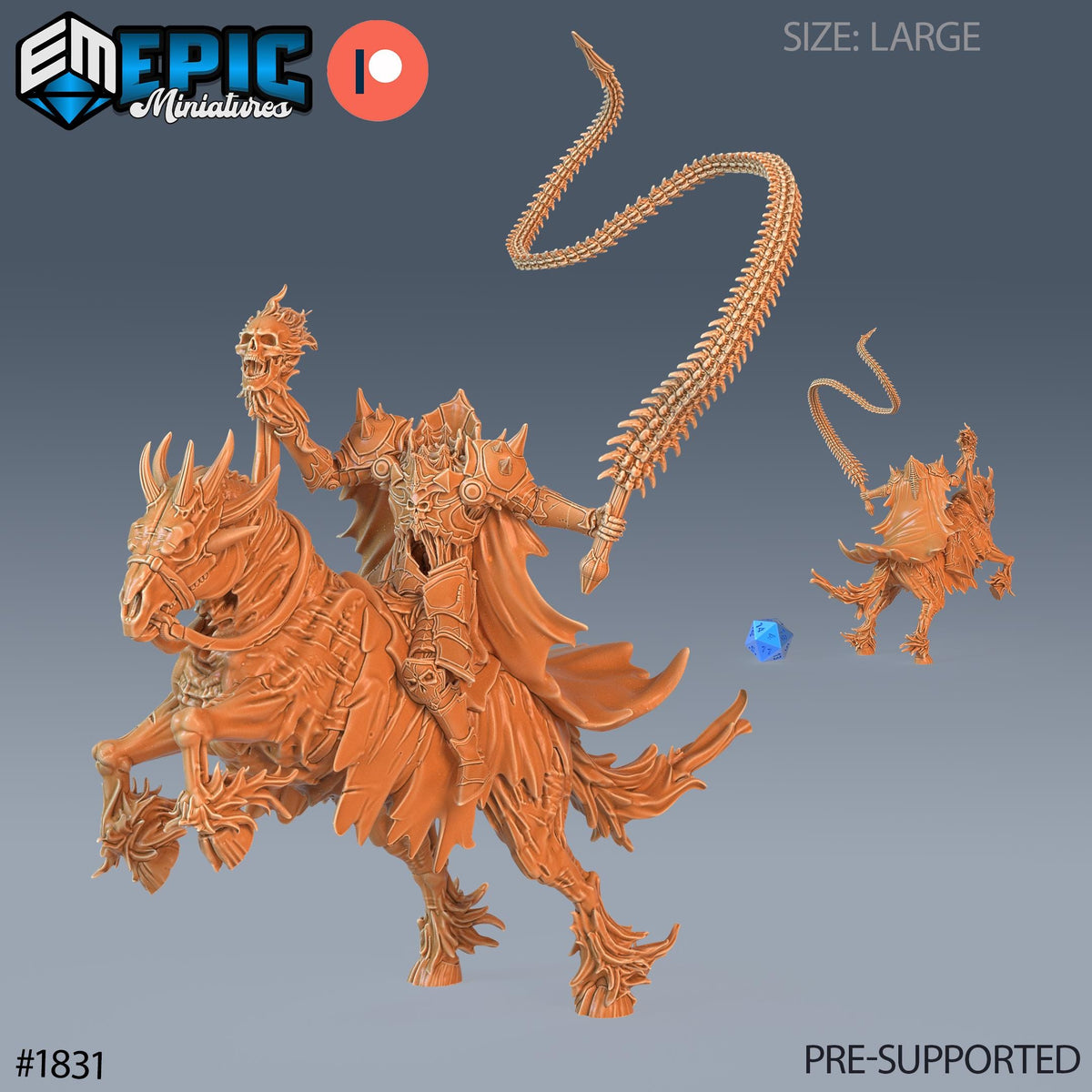 Dullahan Rider Option #1831 front DND miniature Deadly Sins 16k resin