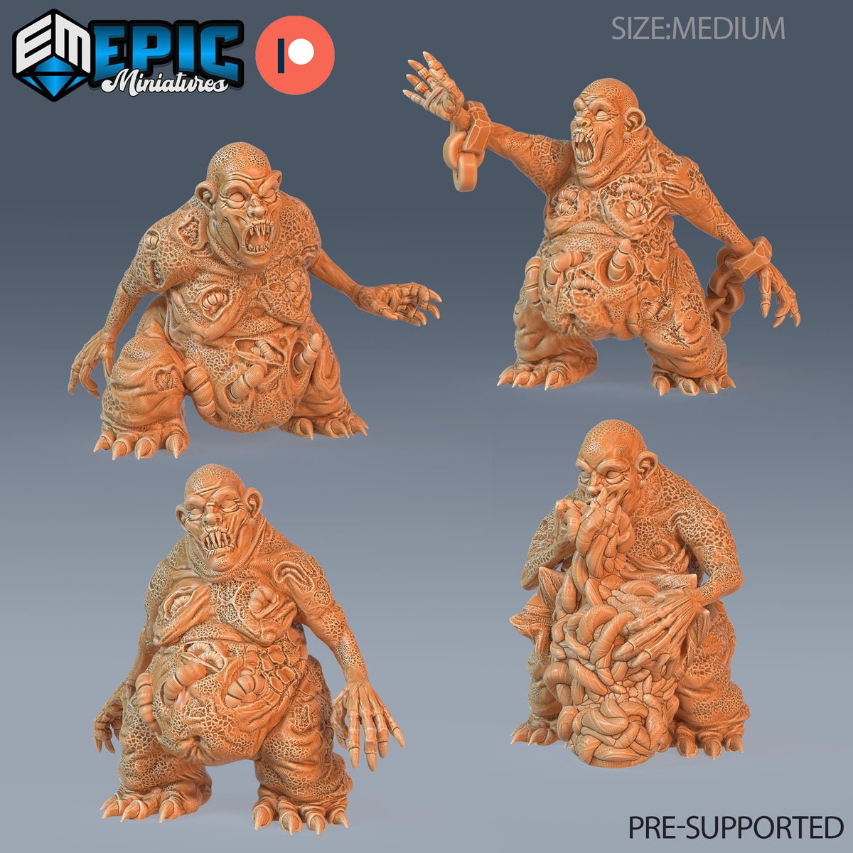 Mane Demon Set of 4 DND miniatures group photo Deadly Sins