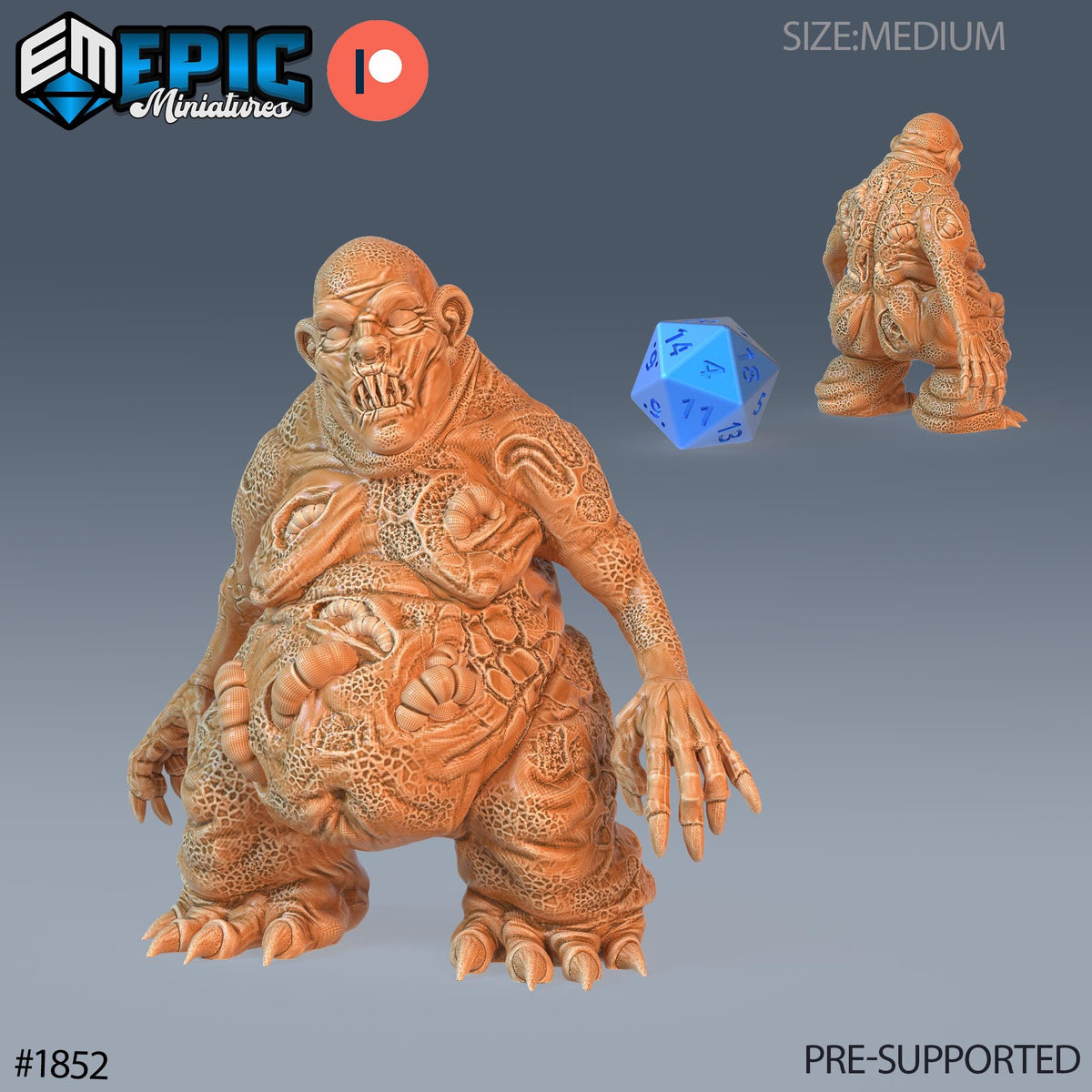 Mane Demon Option #1852 front DND miniature Deadly Sins 16k resin