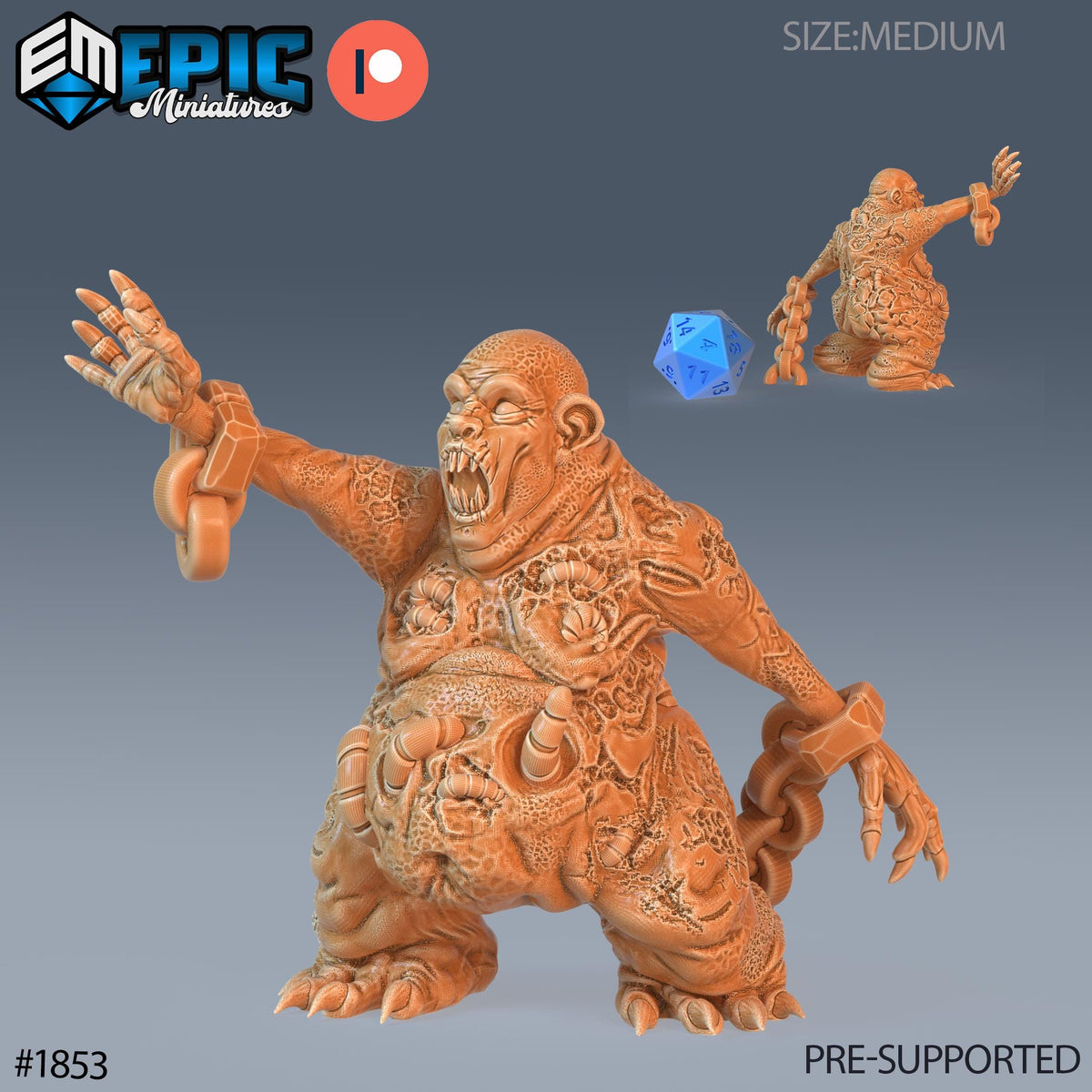 Mane Demon Option #1853 front DND miniature Deadly Sins 16k resin
