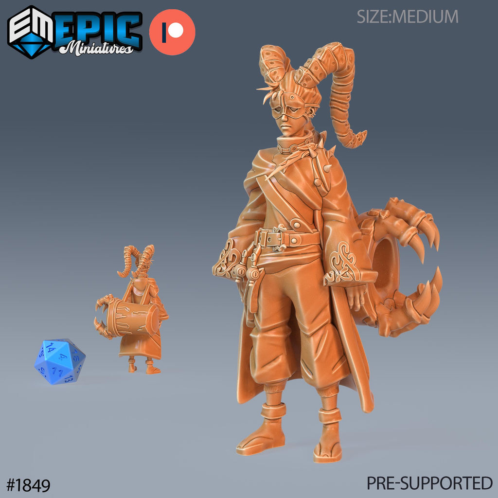 Warlock Apprentice Option #1849 front DND miniature Deadly Sins 16k resin