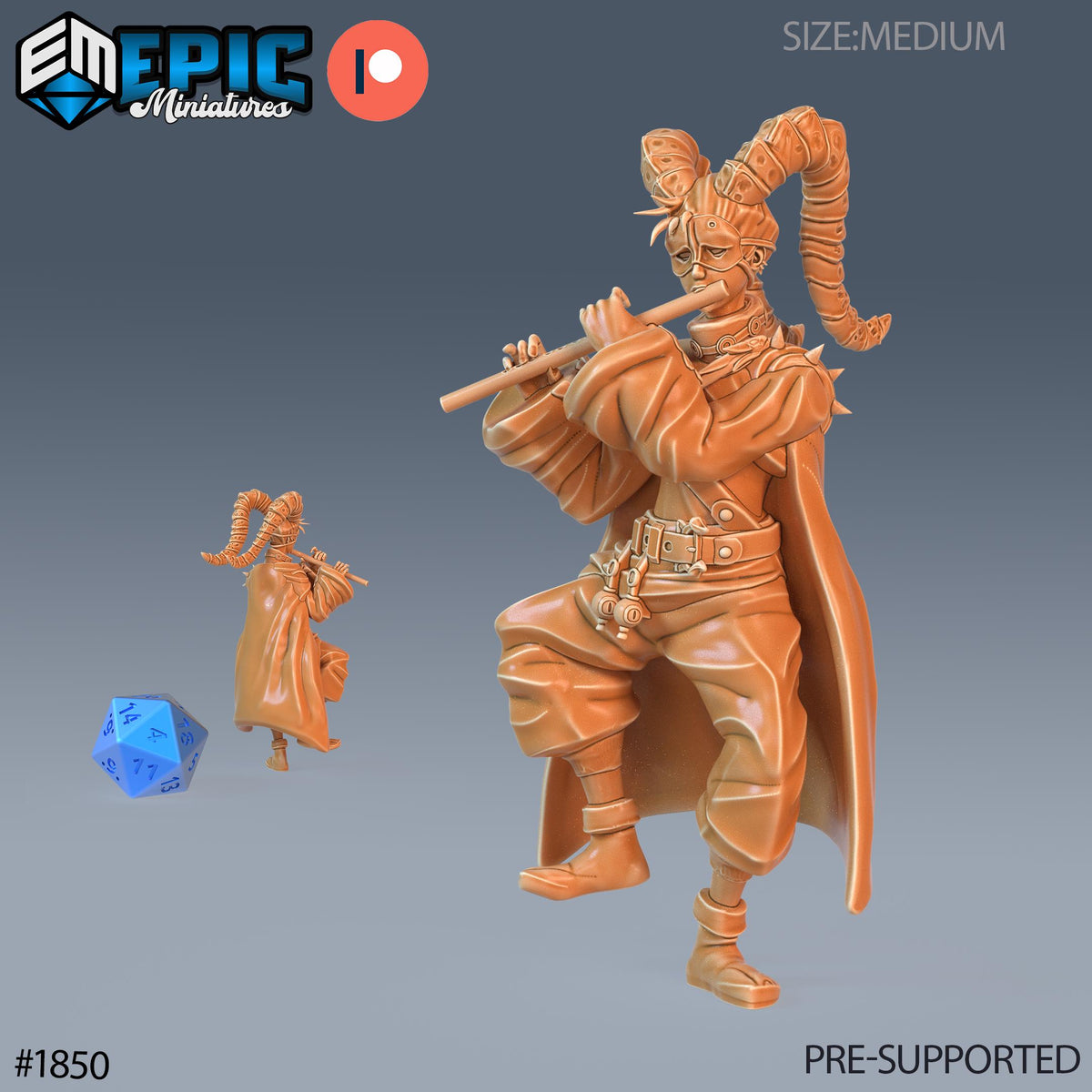 Warlock Apprentice Option #1850 front DND miniature Deadly Sins 16k resin