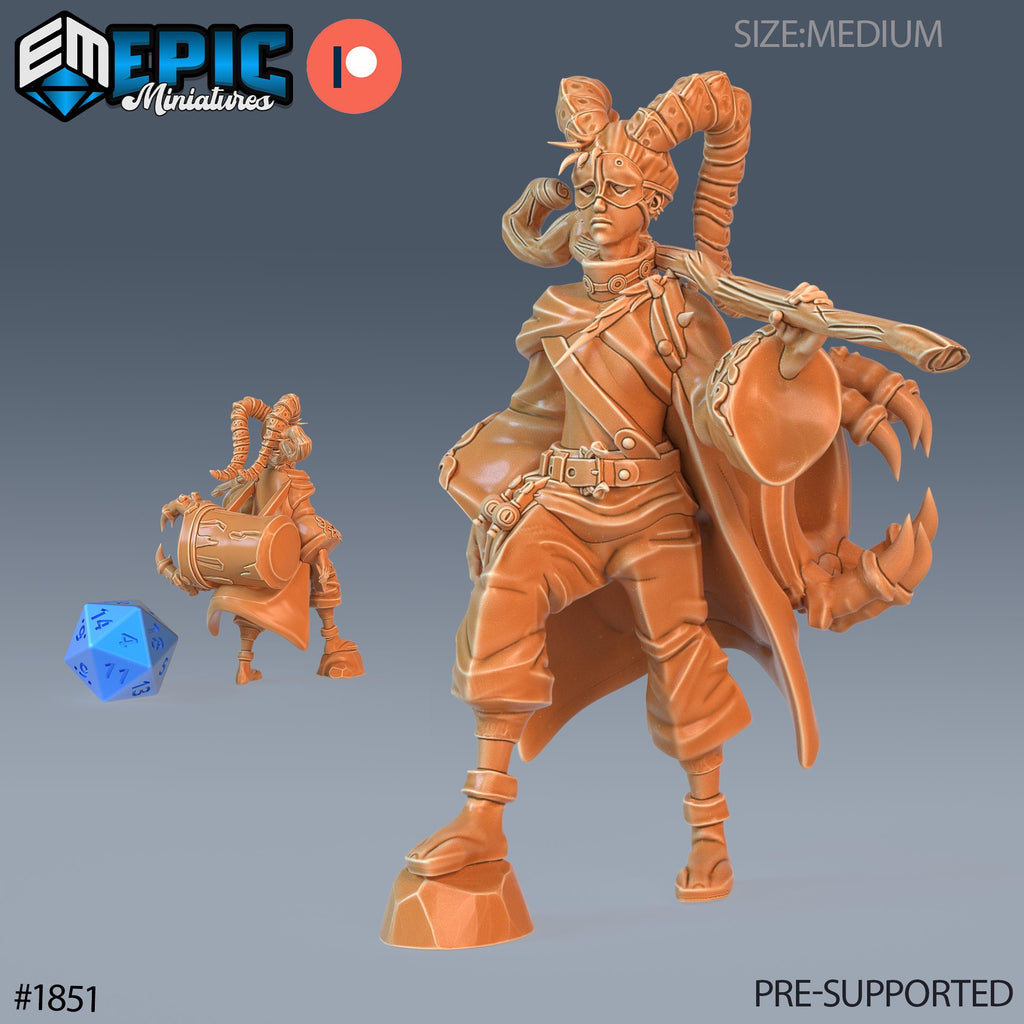 Warlock Apprentice Option #1851 front DND miniature Deadly Sins 16k resin