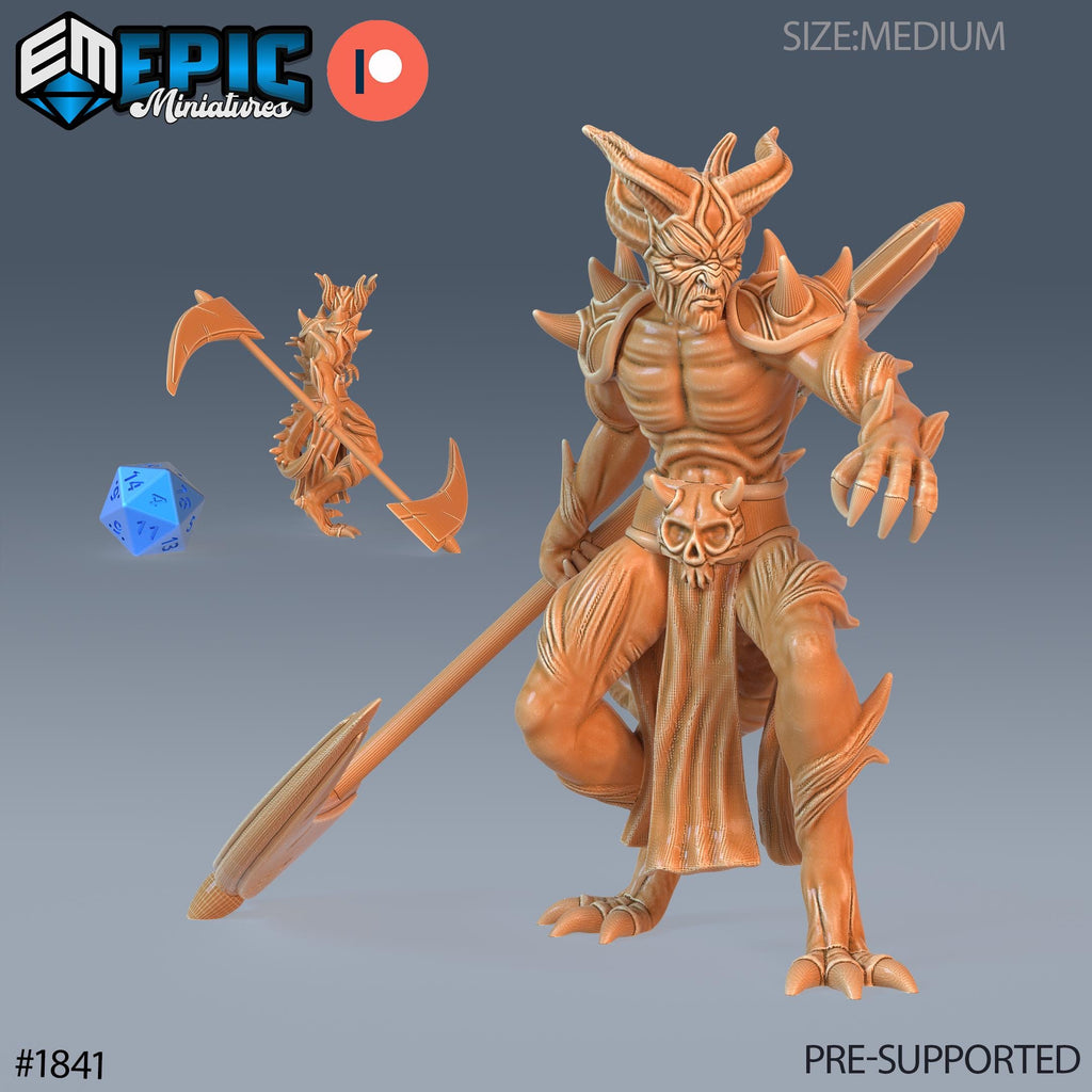 Winged Devil Army Option #1843 front DND miniature Deadly Sins 16k resin