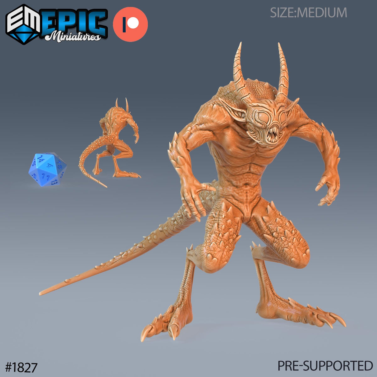 Quasit Option #1827 front DND miniature Deadly Sins 16k resin
