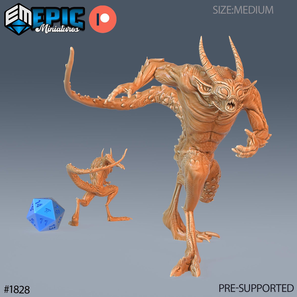 Quasit Option #1828 front DND miniature Deadly Sins 16k resin