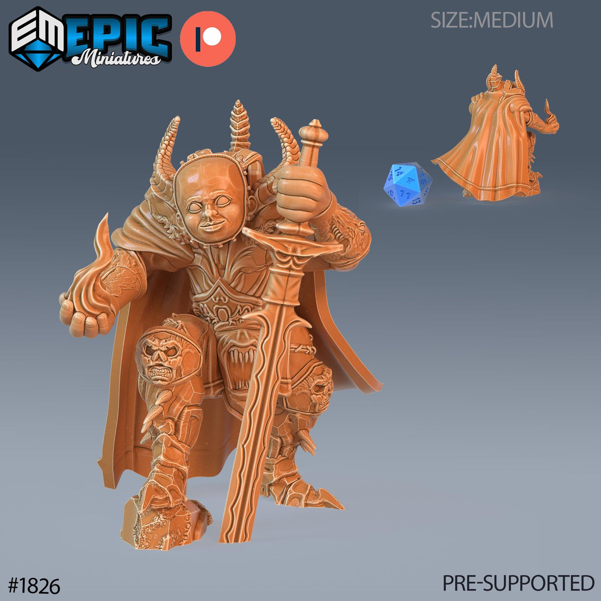 Legion Devil Option #1826 front DND miniature Deadly Sins 16k resin