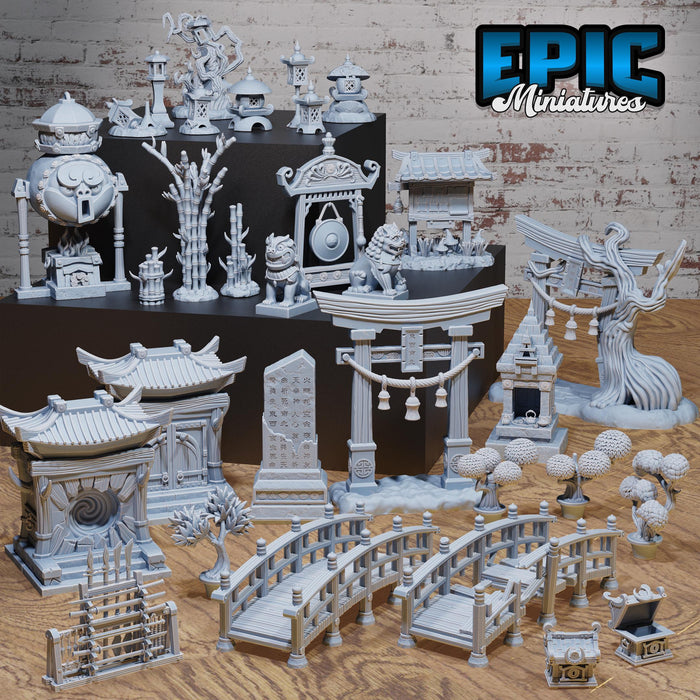 Eastern Temple Scatter Terrain DND Miniatures | Legends of the East | 28mm & 32mm Resin