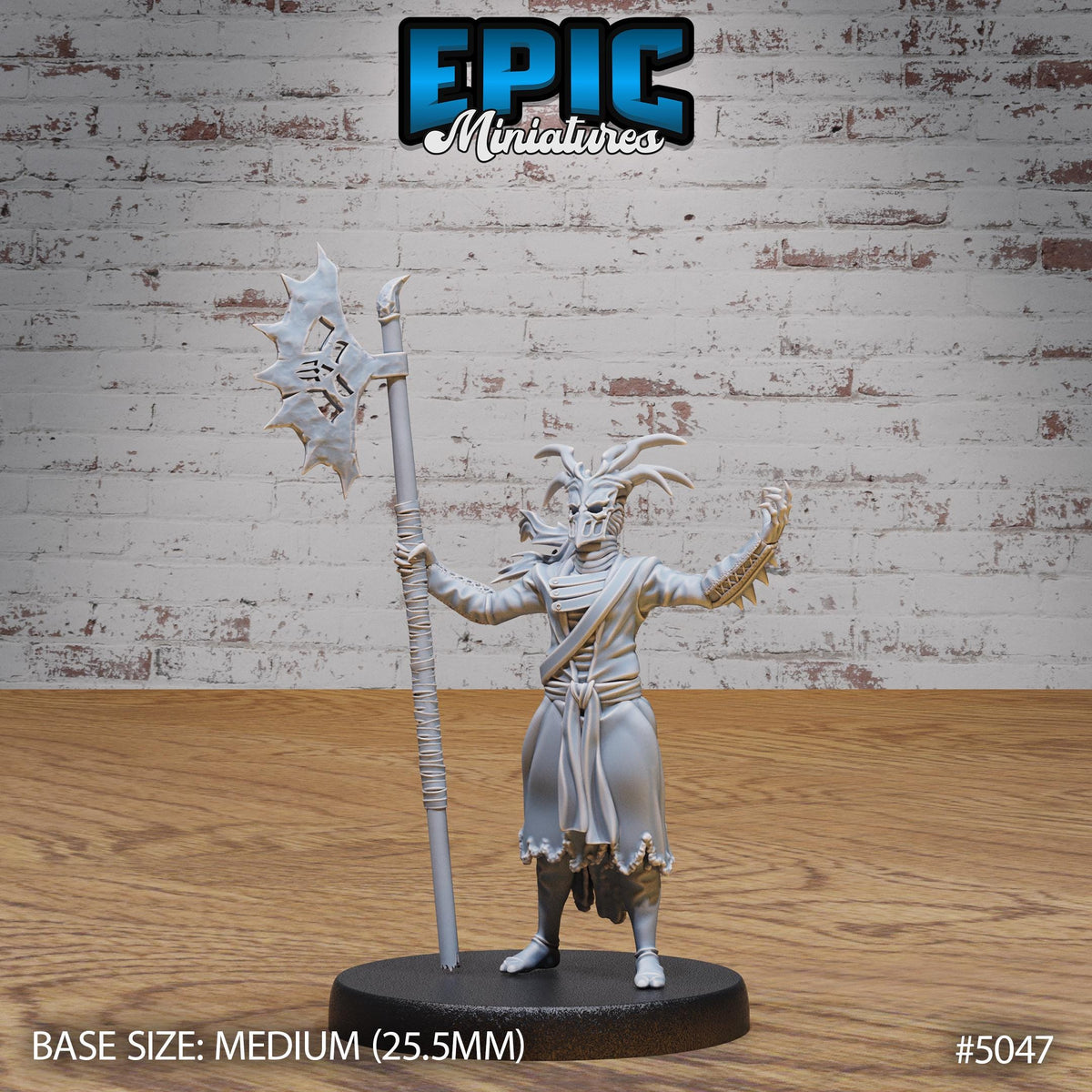 High Warlock Option #5047 front DND miniature Hells Wrath 16k resin