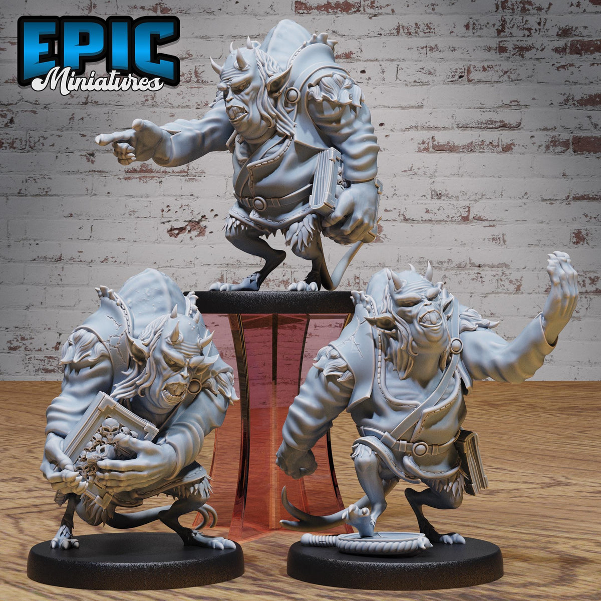 Hunchback Fiend Set of 3 DND miniatures group photo Hells Wrath
