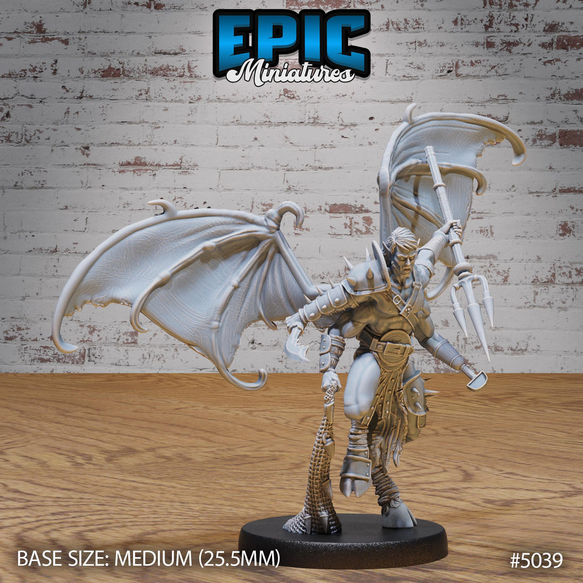 Pit Fighter Devil Option #5039 front DND miniature Hells Wrath 16k resin