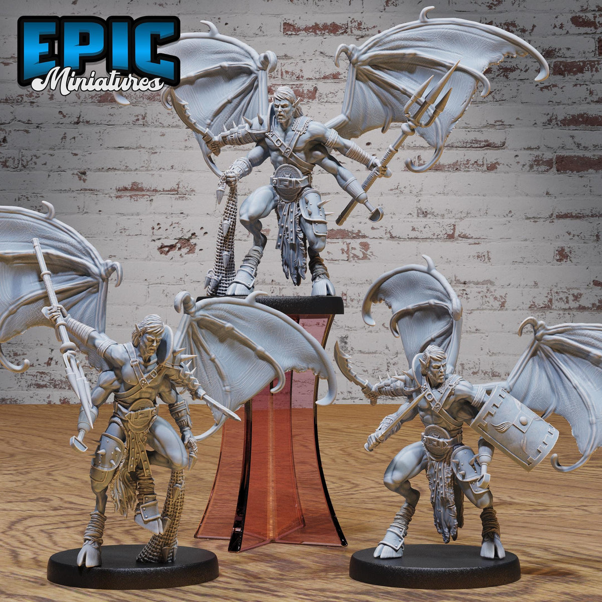 Pit Fighter Devil Set of 3 DND miniatures group photo Hells Wrath