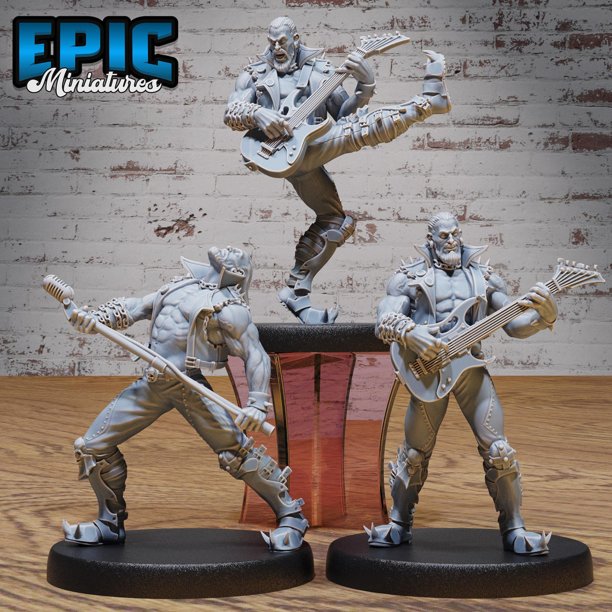 Hell Metal Bard Set of 3 DND miniatures group photo Hells Wrath