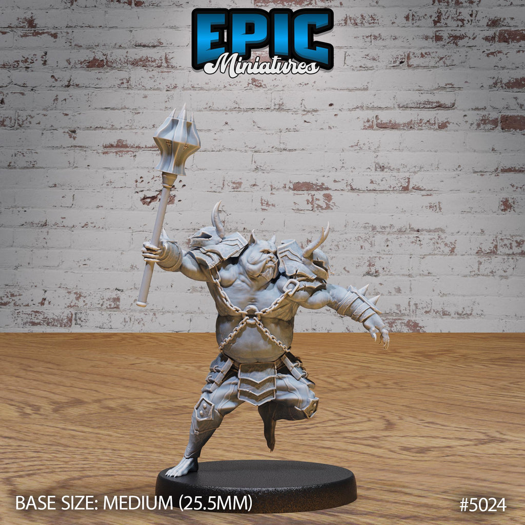 Pig Demon Officer Option #5024 front DND miniature Hells Wrath 16k resin