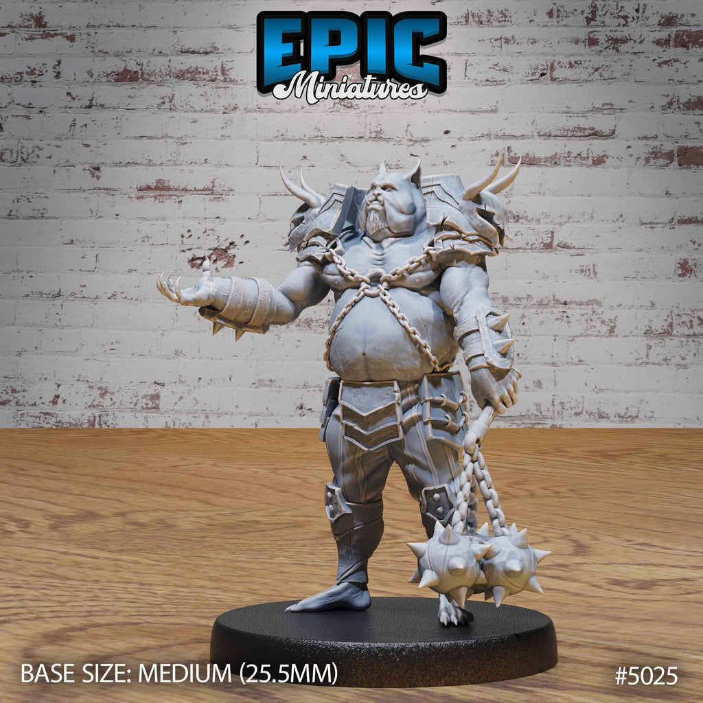 Pig Demon Officer Option #5025 front DND miniature Hells Wrath 16k resin