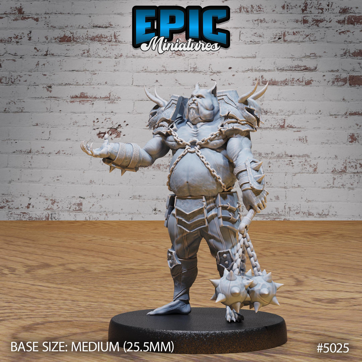 Pig Demon Officer Option #5025 front DND miniature Hells Wrath 16k resin