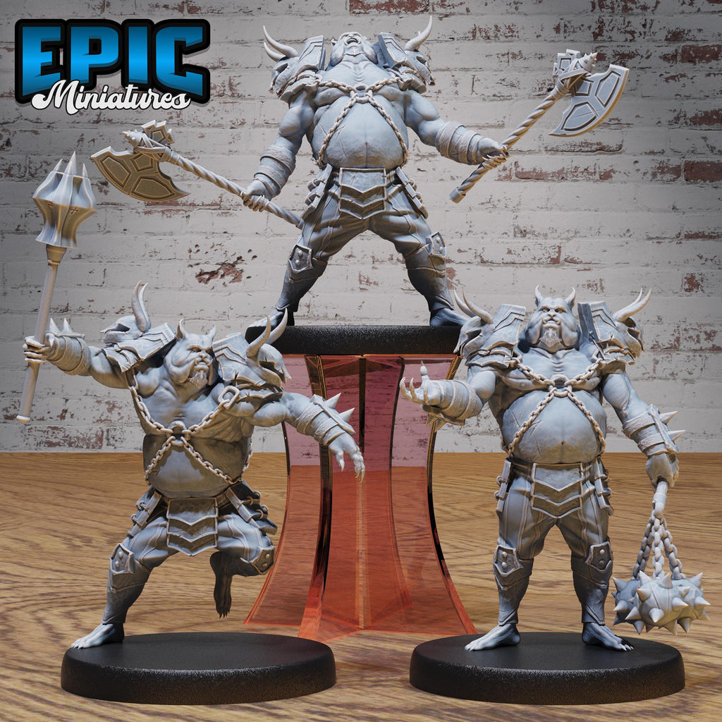 Pig Demon Officer Set of 3 DND miniatures group photo Hells Wrath