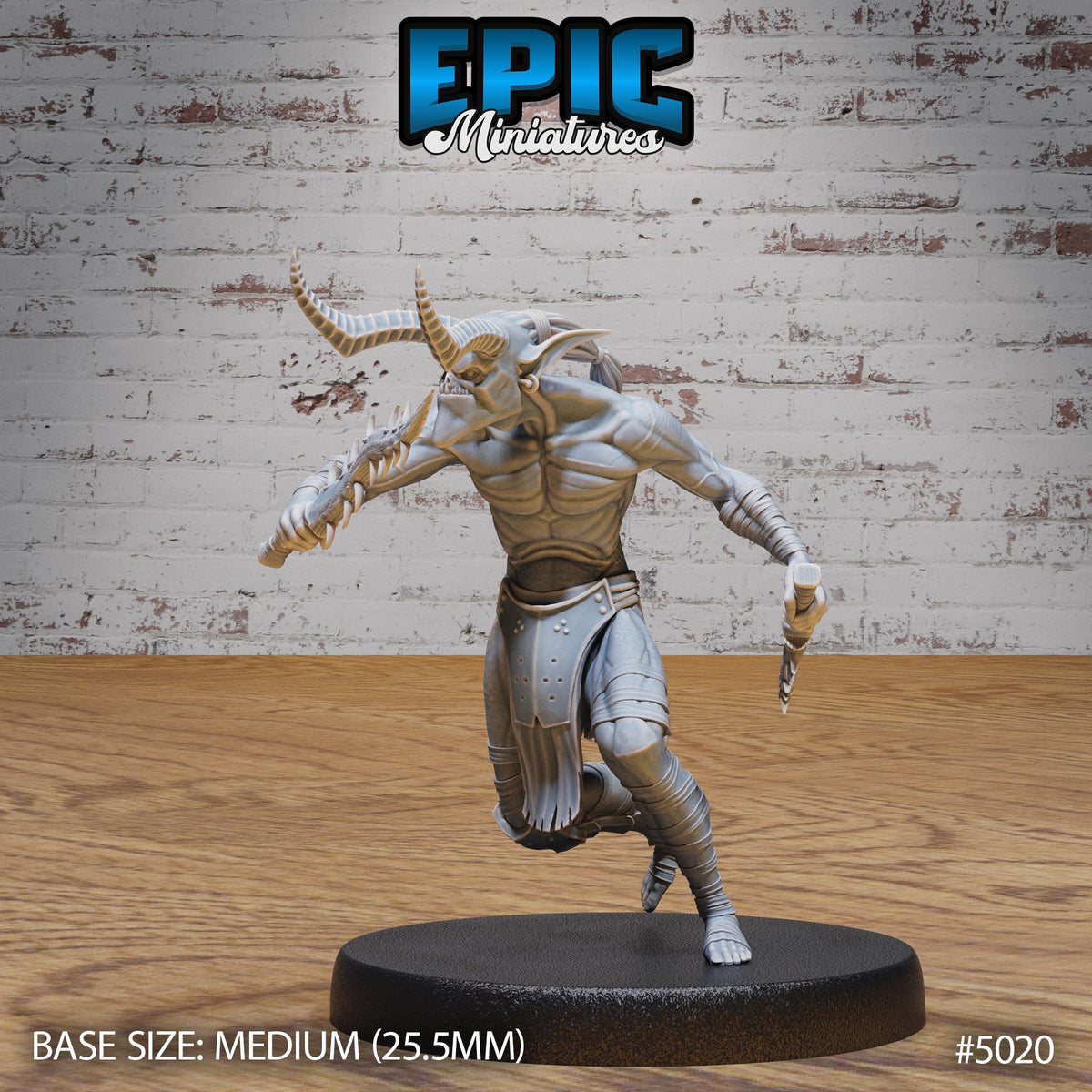 Lower Devil Warrior Option #5020 front DND miniature Hells Wrath 16k resin